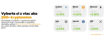 Na BITmarkets sú všetky najväčšie kryptomeny