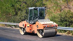Bulldozer repairing a road from 4freephotos.com