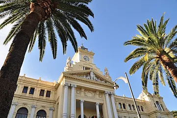 Classic clock tower building from 4freephotos.com