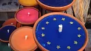 Candle with the European colours