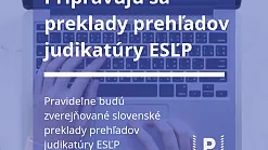 Pripravujú sa preklady prehľadov judikatúry ESĽP
