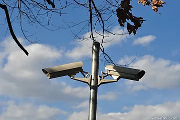 Security cameras on pole from 4freephotos.com